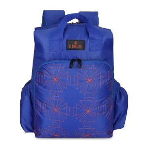 THE CLOWNFISH Mommy & Me Diaper Bag - Multi-functional with Insulated Bottle Holders | Includes Changing Mat | 13L | Royal Blue