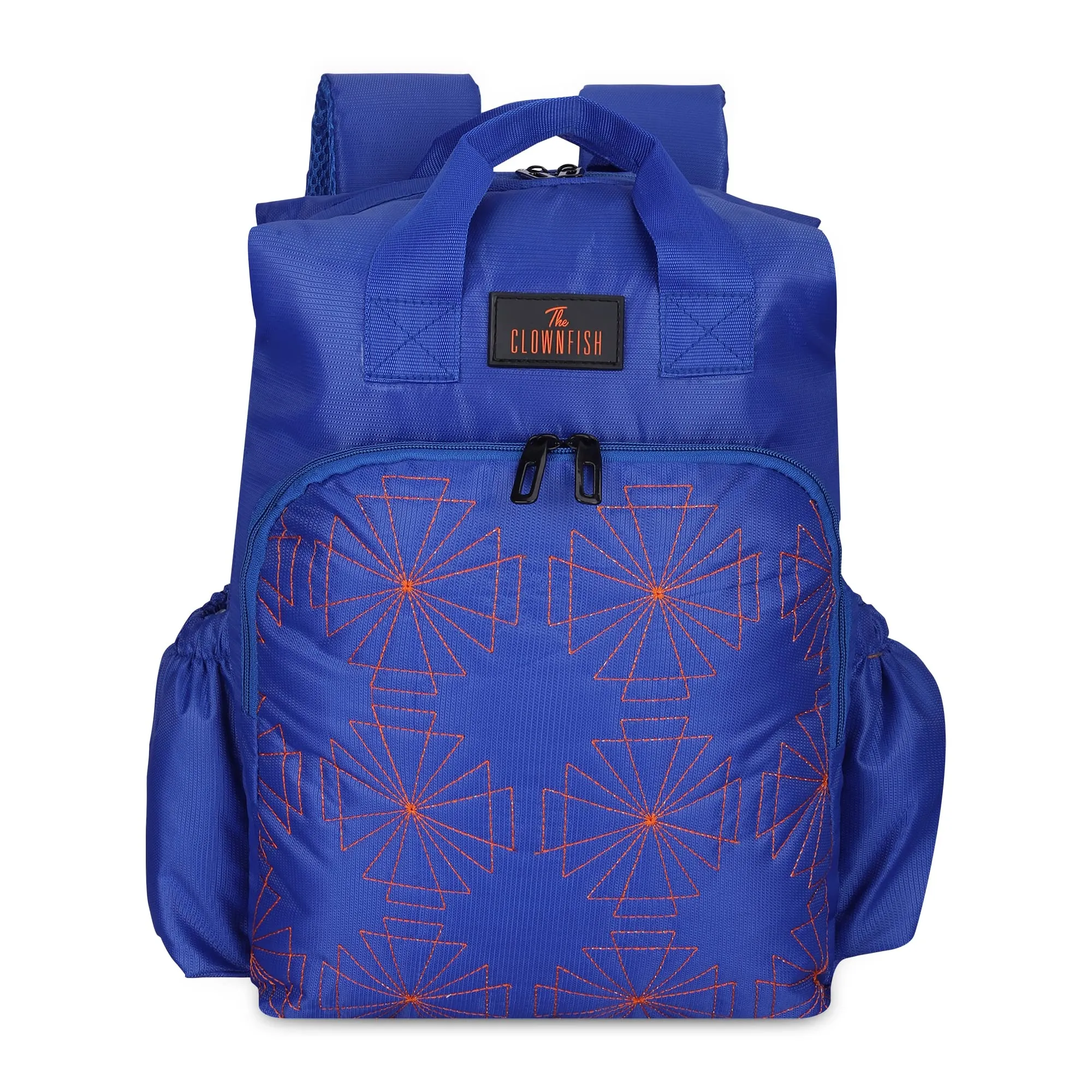 THE CLOWNFISH Mommy & Me Diaper Bag - Multi-functional with Insulated Bottle Holders | Includes Changing Mat | 13L | Royal Blue