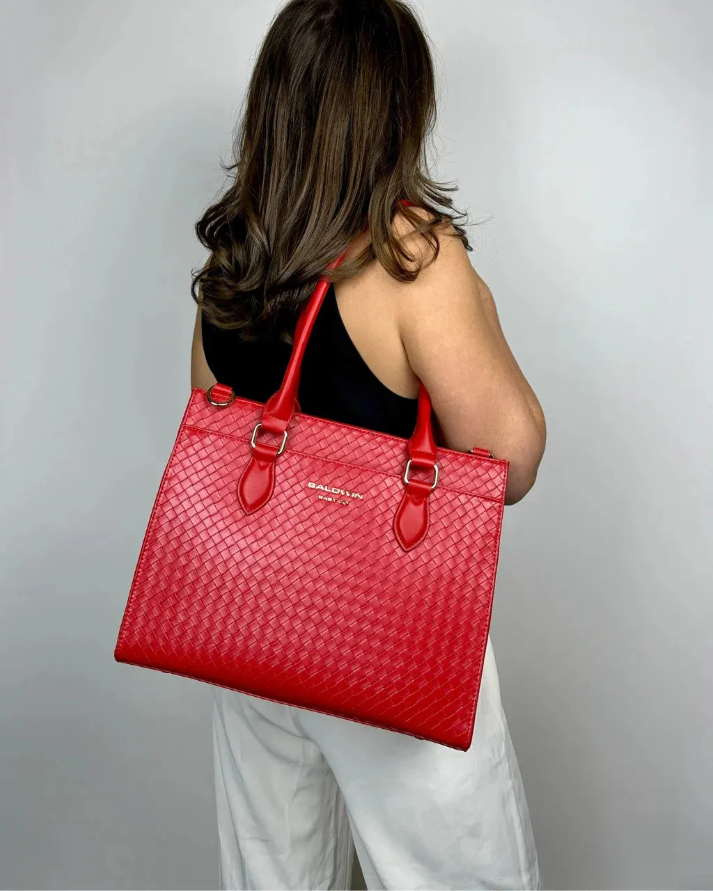 The Montrose Diaper Bag Tote - Cardinal