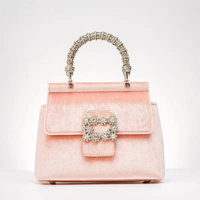 The Velvet Rhinestone Top Handle Bags