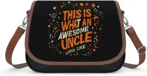This Is What An Awesome Uncle Looks Like Crossbody Bags for Women Shoulder Bag Flap Handbags Leather Cross Body Purse