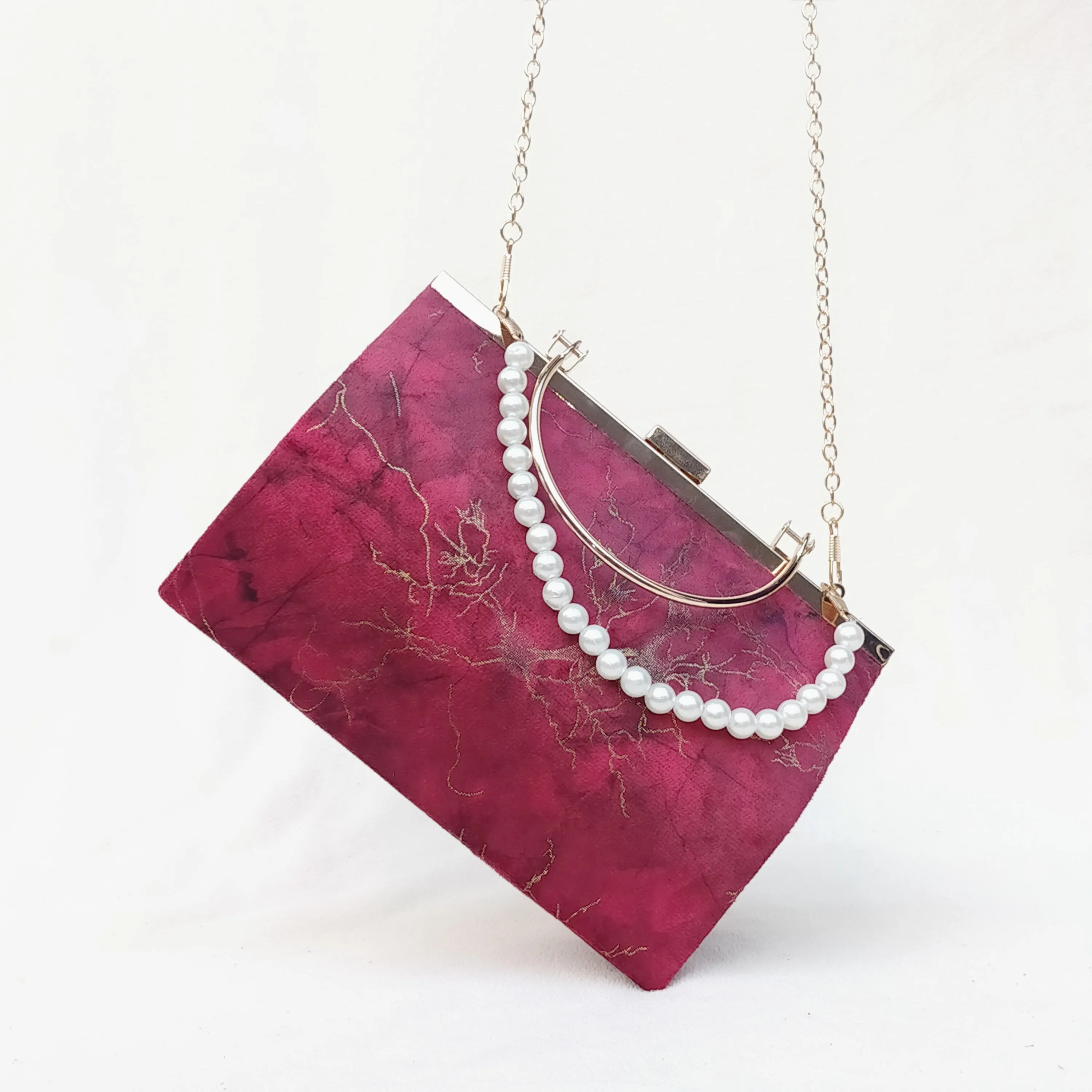Titan Classic Ethnic velvet Style Top Handle Bag