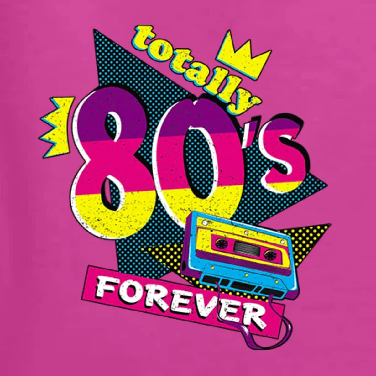Totally 80's Forever Vintage Womens Graphic T-Shirt