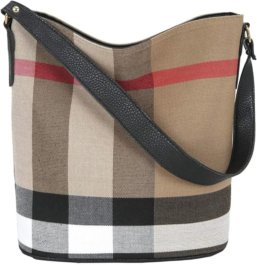 Tote Bag for Women plaid purse Designer Handbags Plaid Womens Purses and Bucket bag Canvas tote handbags black shoulder women designer