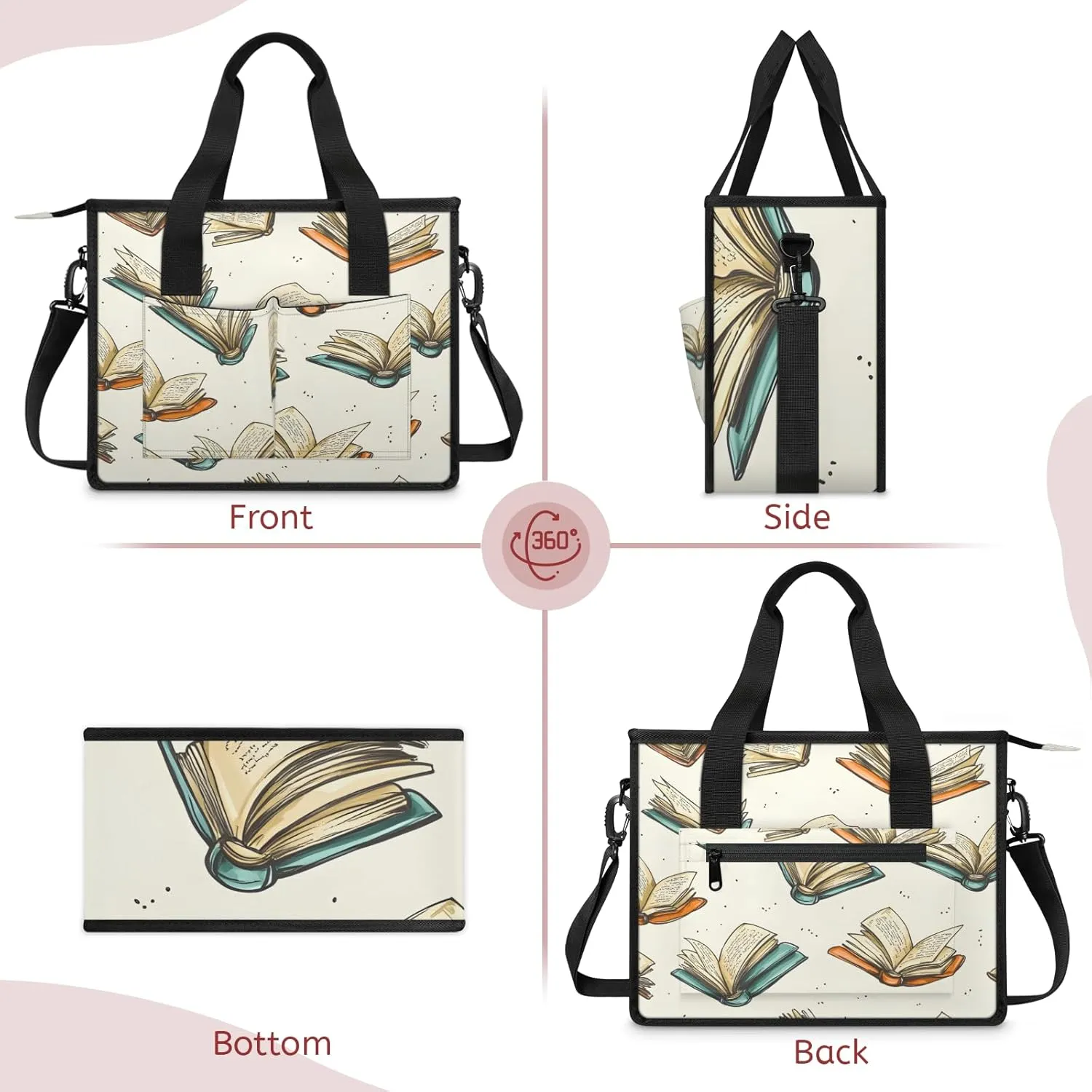 Tote Satchel Bag Set 3PCS for Women,Travel Shoulder Bag Handbag and Wallet Daily Use01