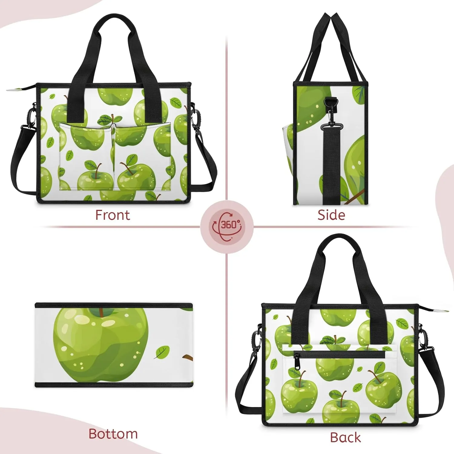 Tote Satchel Bag Set 3PCS for Women,Travel Shoulder Bag Handbag and Wallet Daily Use04