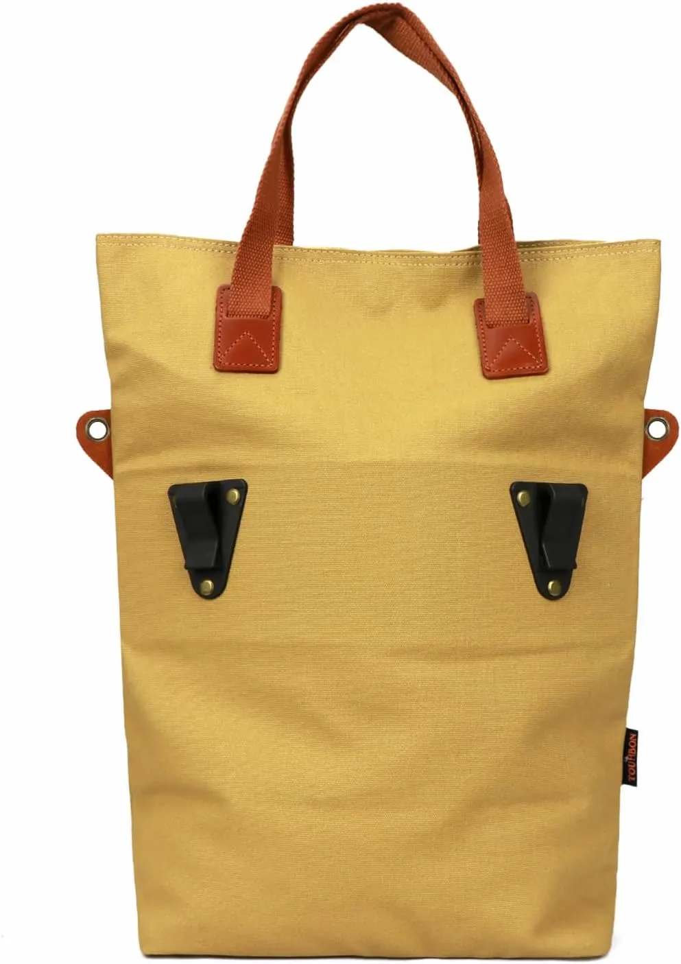 TOURBON Canvas Clip-On Quick-Release Bike Panniers Women's Shoulder Tote Bag