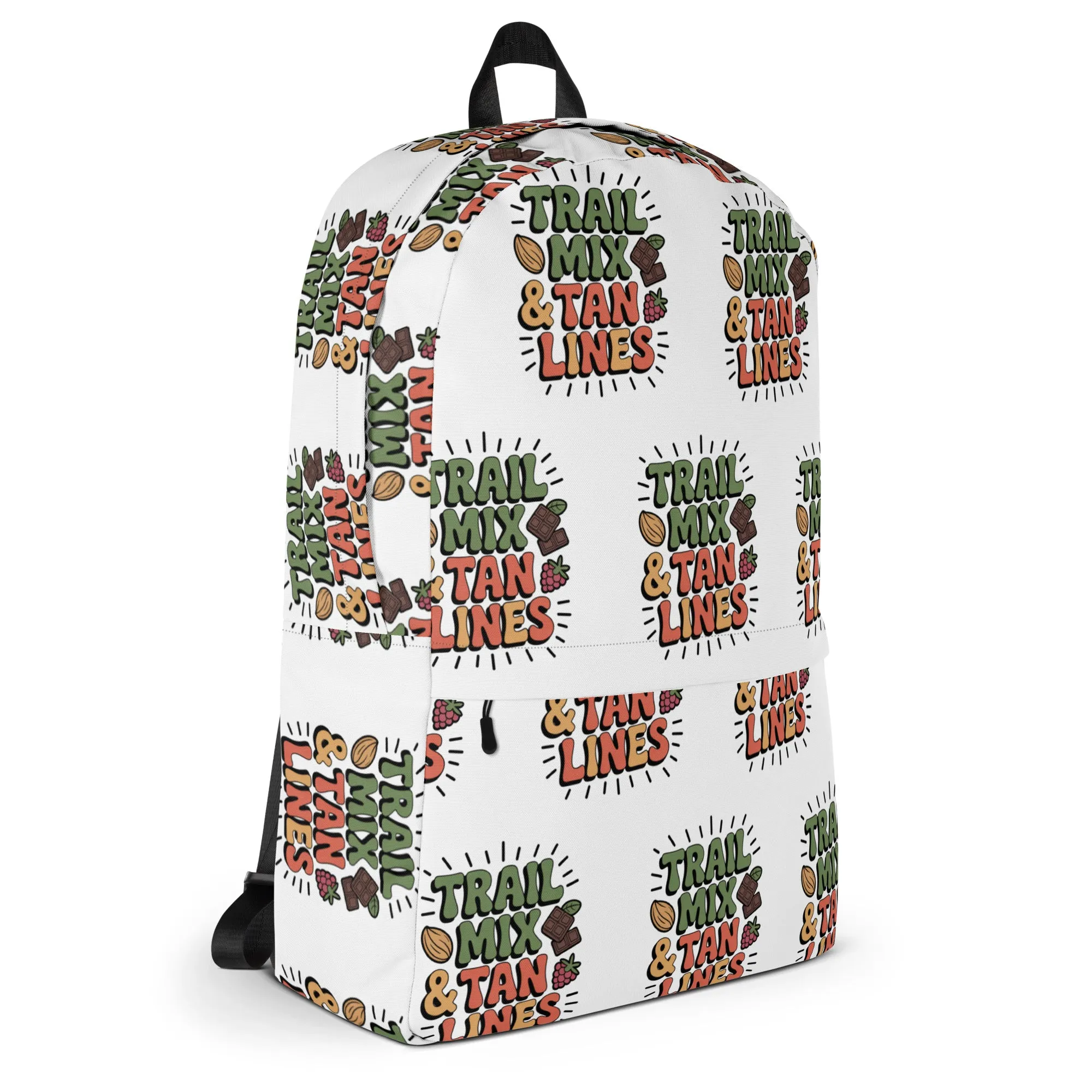 Trail Mix and Tan Lines Backpack – Colorful Hiking Graphic