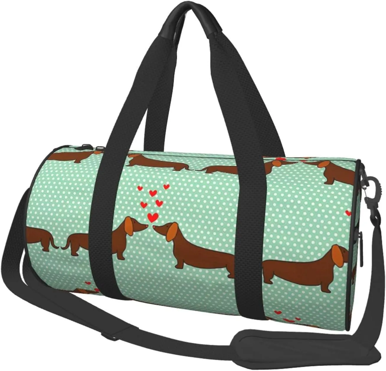 Travel Duffle Bag for Men Women, Cute Dachshund Dogs Duffle Bags for Sport Gym Overnight Luggage
