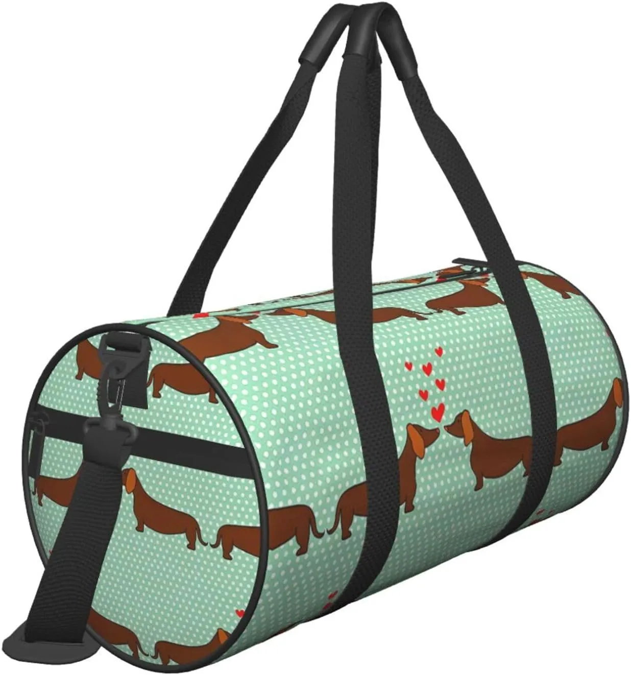 Travel Duffle Bag for Men Women, Cute Dachshund Dogs Duffle Bags for Sport Gym Overnight Luggage