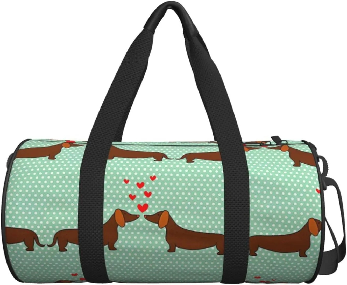 Travel Duffle Bag for Men Women, Cute Dachshund Dogs Duffle Bags for Sport Gym Overnight Luggage