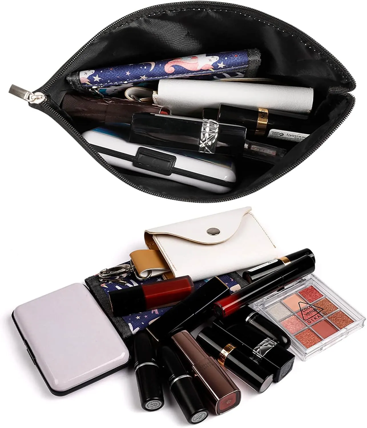 Travel Makeup Bag, Pale Peach Solid Color Cosmetic Bags for Women Large Capacity Waterproof Toiletry Pouch Make up Organizer