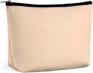Travel Makeup Bag, Pale Peach Solid Color Cosmetic Bags for Women Large Capacity Waterproof Toiletry Pouch Make up Organizer