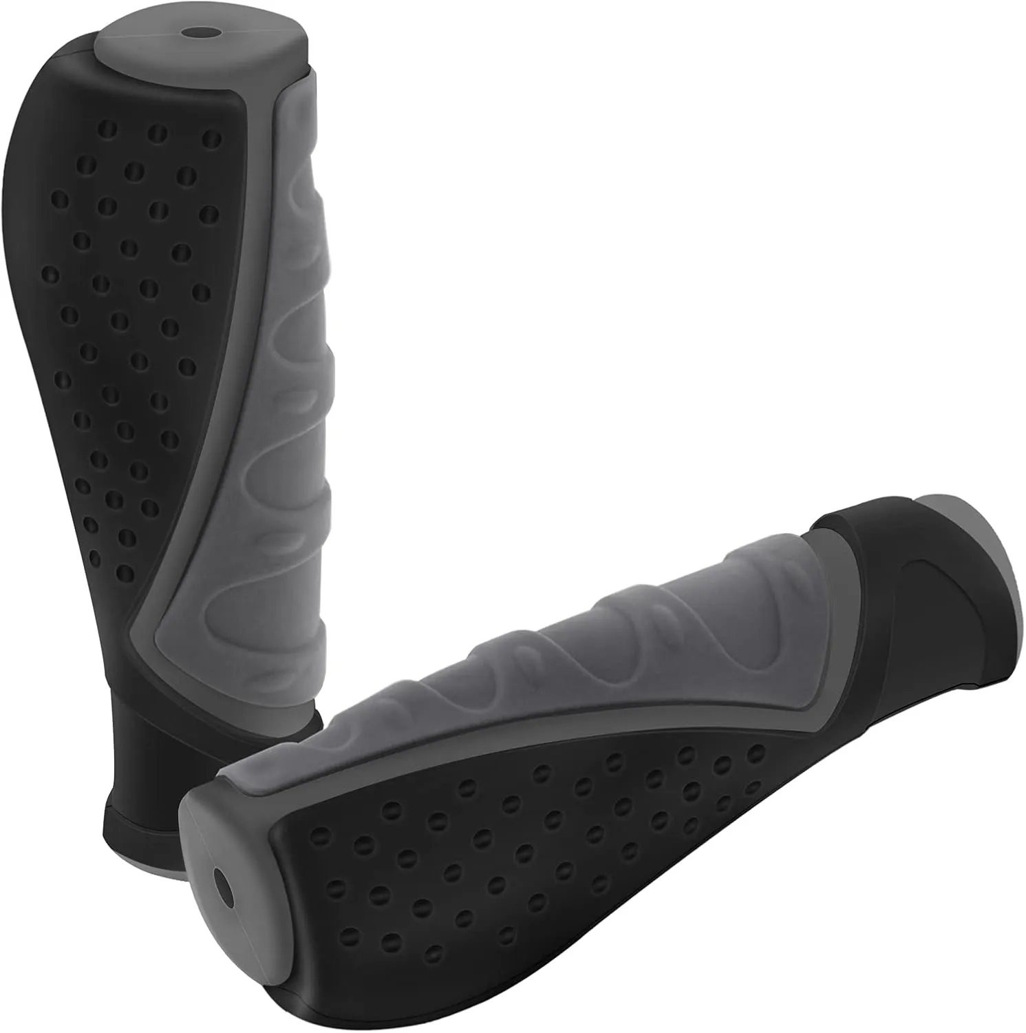 TRELC Antislip Bicycle Handlebars Grips Protector for Bicycle/Mountain Bike/Road Bike/Folding Bike (Black Grey)