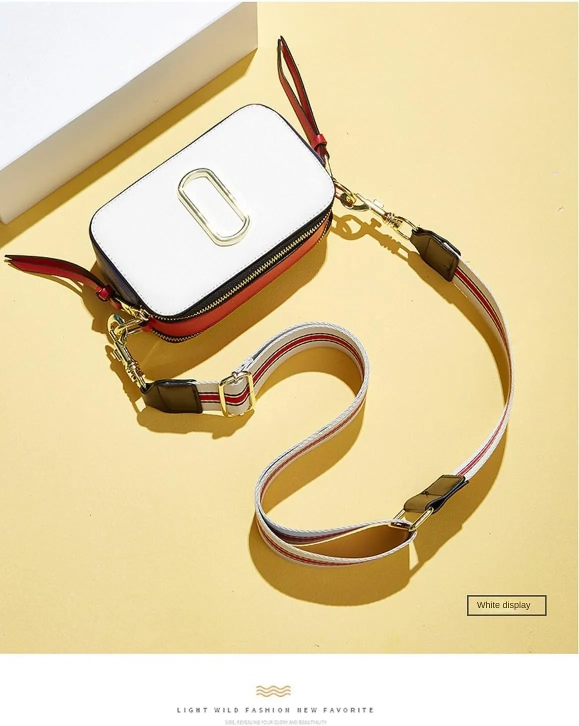 Trendy 2025 Snapshot Crossbody Bag for Women - Small Thick Strap Multi-Functional Clutch & Shoulder Bag Purse, Beige