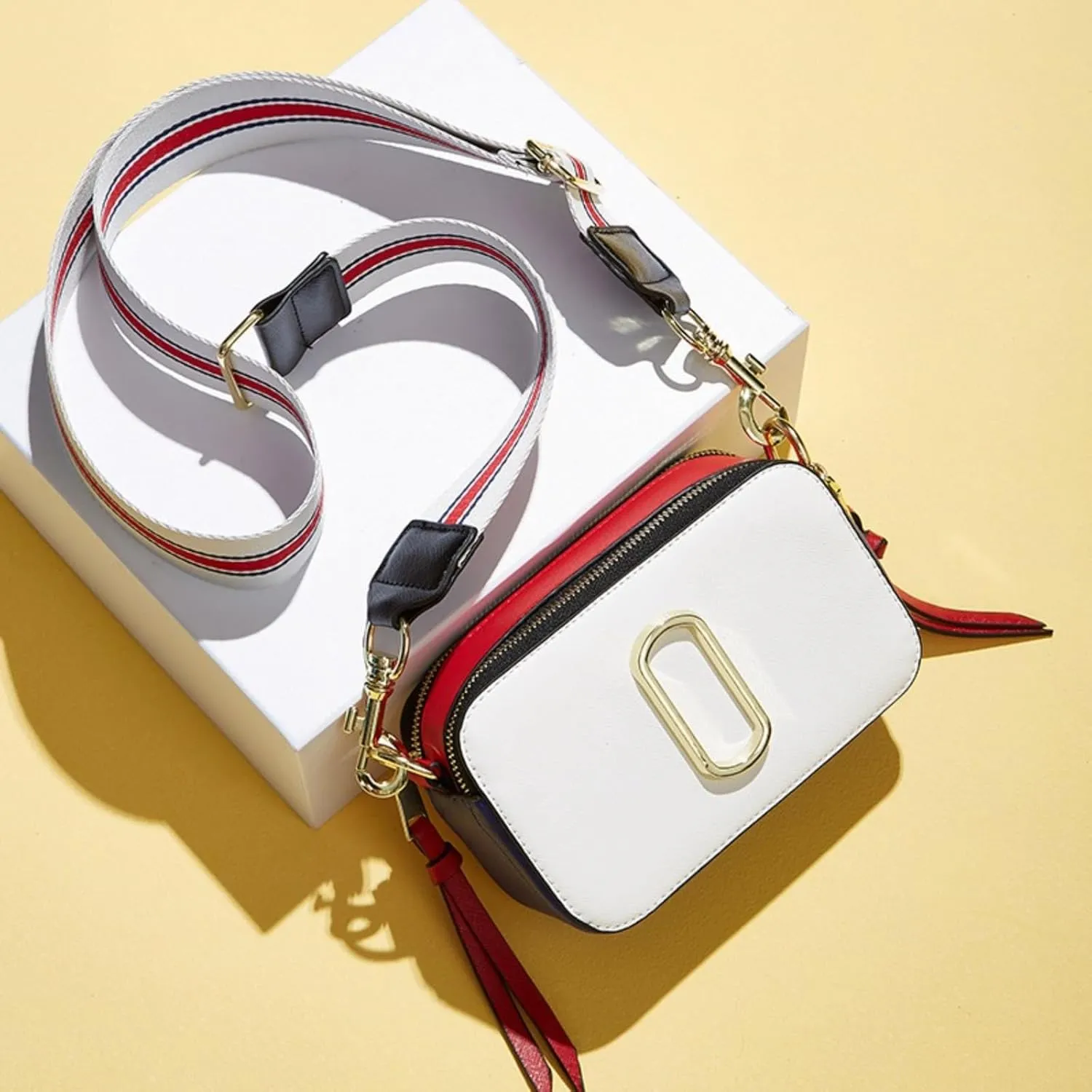 Trendy 2025 Snapshot Crossbody Bag for Women - Small Thick Strap Multi-Functional Clutch & Shoulder Bag Purse, Beige
