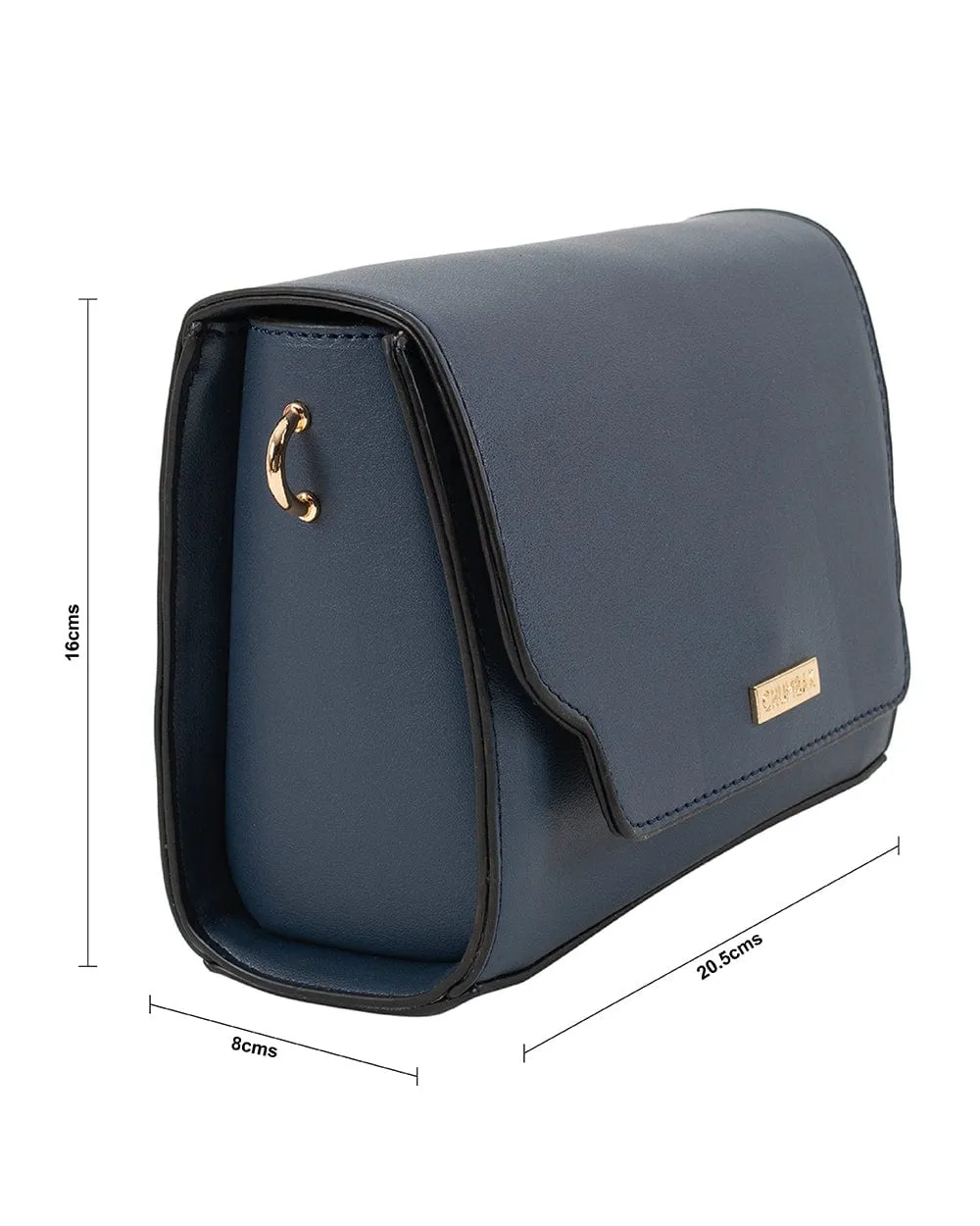 Tropical Vines Crossbody Bag ' Navy Blue