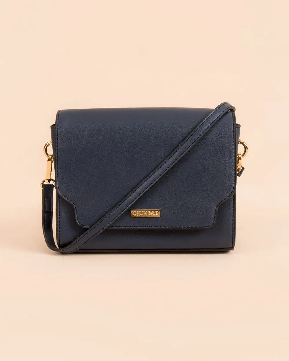 Tropical Vines Crossbody Bag ' Navy Blue