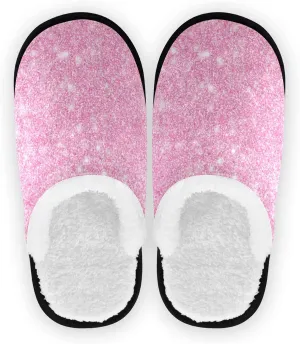 Unisex Slippers Fuzzy Feet Plush Cotton Slippers Anti-Slip Warm House Shoes M/L