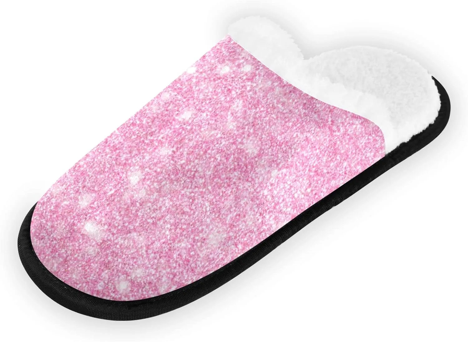 Unisex Slippers Fuzzy Feet Plush Cotton Slippers Anti-Slip Warm House Shoes M/L