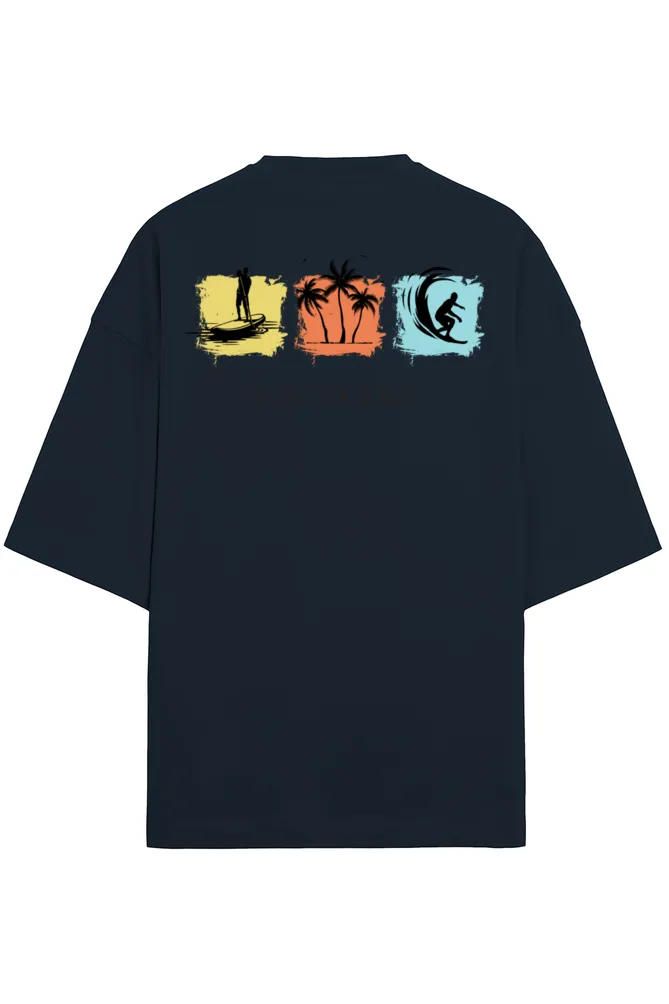 Unisex Terry Oversized Tee – Travel Icons Edition