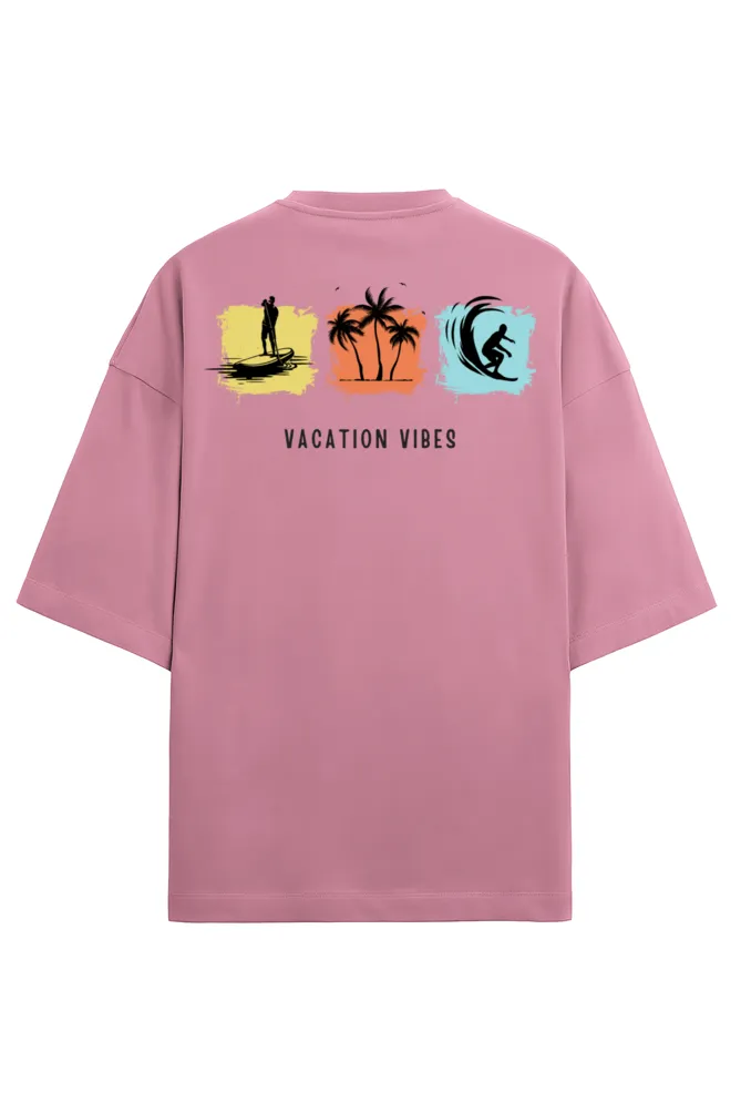 Unisex Terry Oversized Tee – Travel Icons Edition