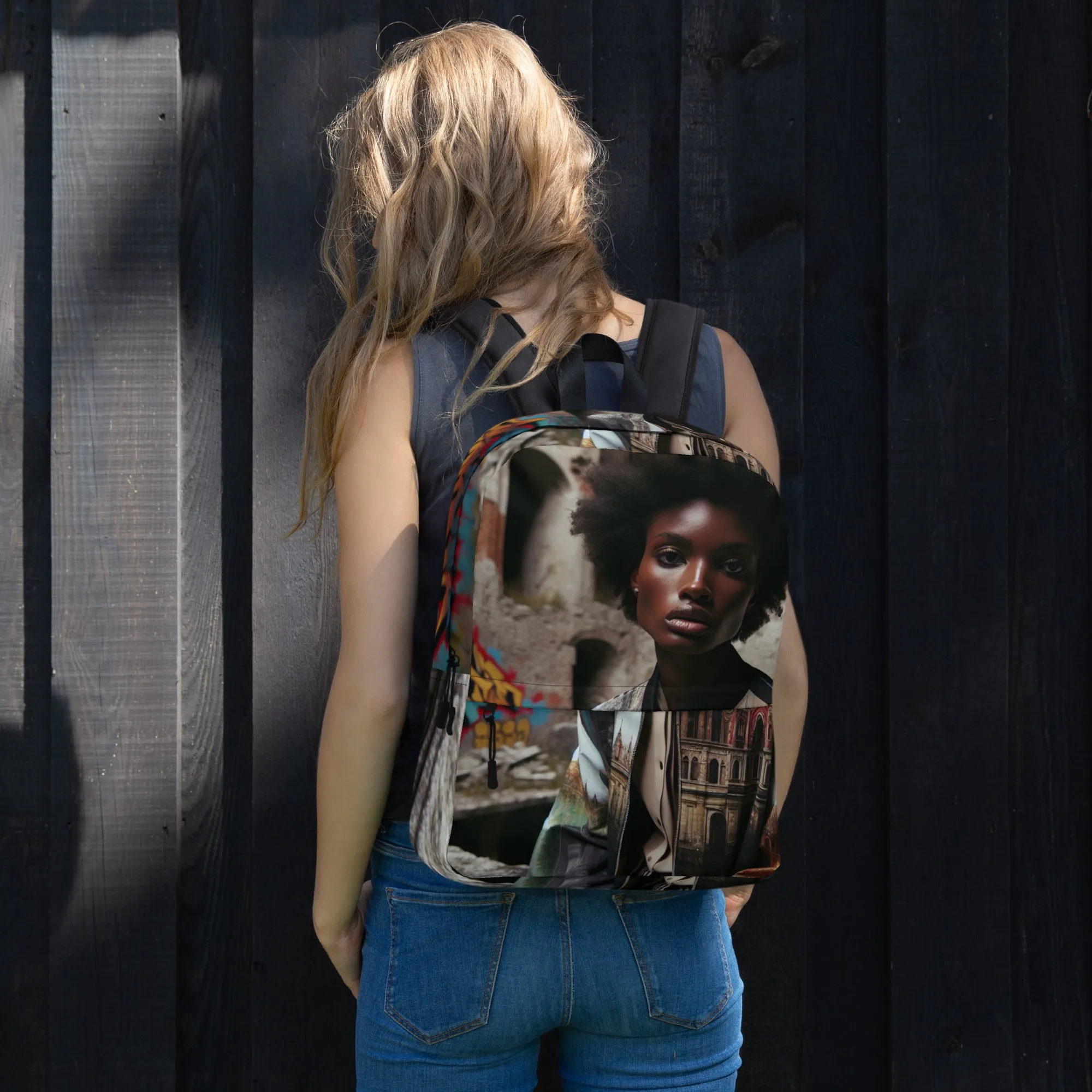 Urban Girl Custom Print  Backpack