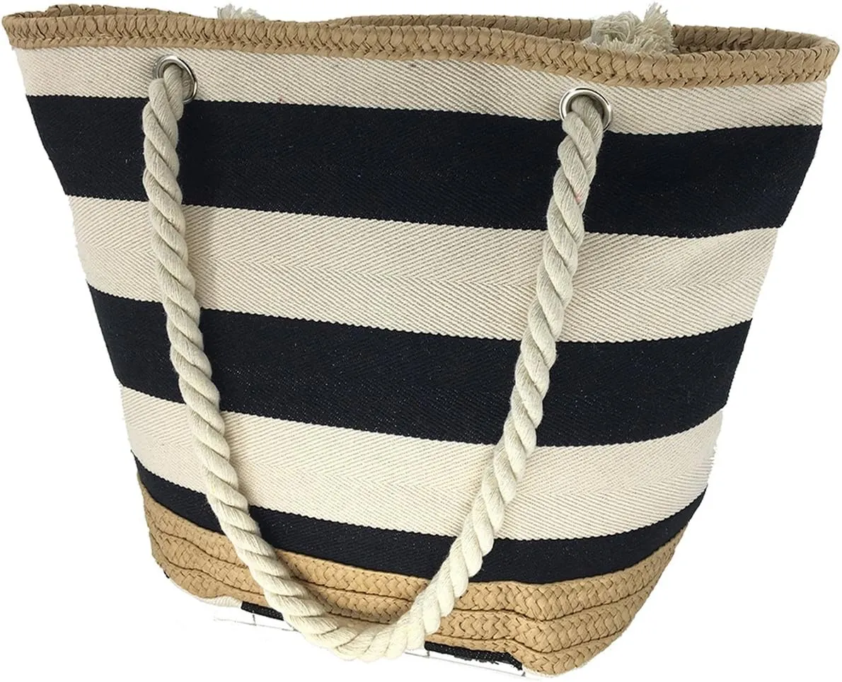 utop Large Beach bag for Women Straw Beach Tote Bags Cotton Rope Handles Durable Lightweight with Large Capacity Bags