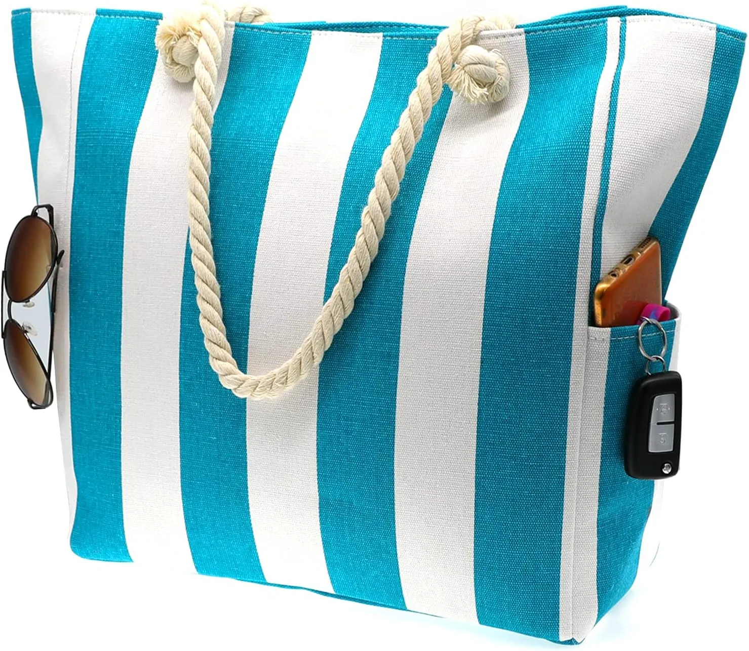 utop Large Beach bag for Women Straw Beach Tote Bags Cotton Rope Handles Durable Lightweight with Large Capacity Bags