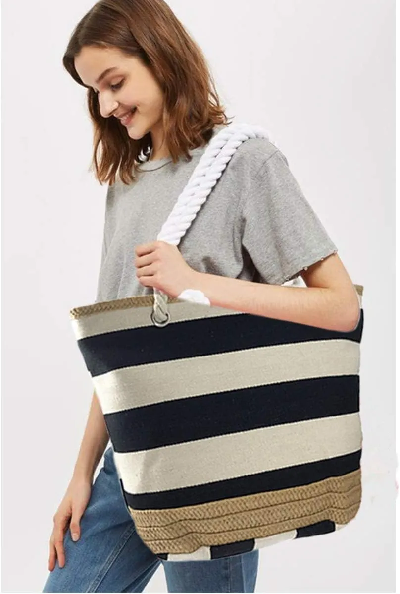 utop Large Beach bag for Women Straw Beach Tote Bags Cotton Rope Handles Durable Lightweight with Large Capacity Bags