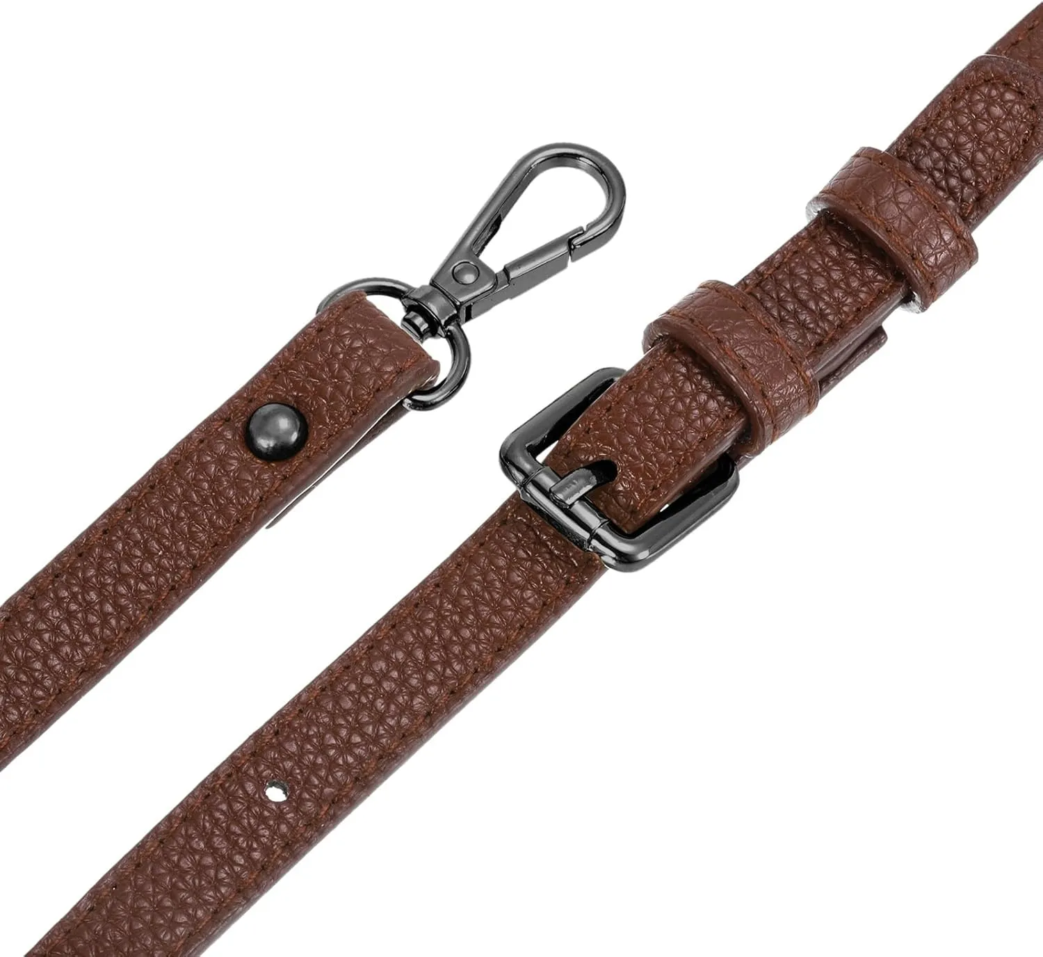 uxcell Purse Strap, Crossbody Strap Leather Adjustable Replacement Shoulder Strap for Women's Crossbody Handbags Bag, 0.6" Wide, 41-51" Long (Brown)