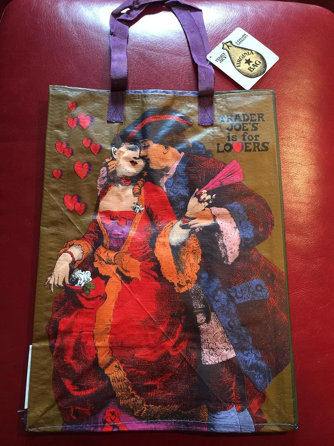 VA Virginia Theme Trader Joe's Shopping Reusable Bag Tote GO GREEN