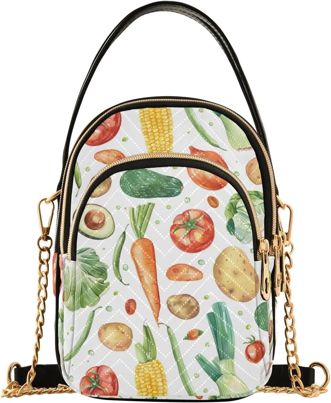 Vegetables Carrot Small Crossbody Bags for Women Adjustable Strap Purses Travel Handbags 20858075