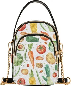 Vegetables Carrot Small Crossbody Bags for Women Adjustable Strap Purses Travel Handbags 20858075