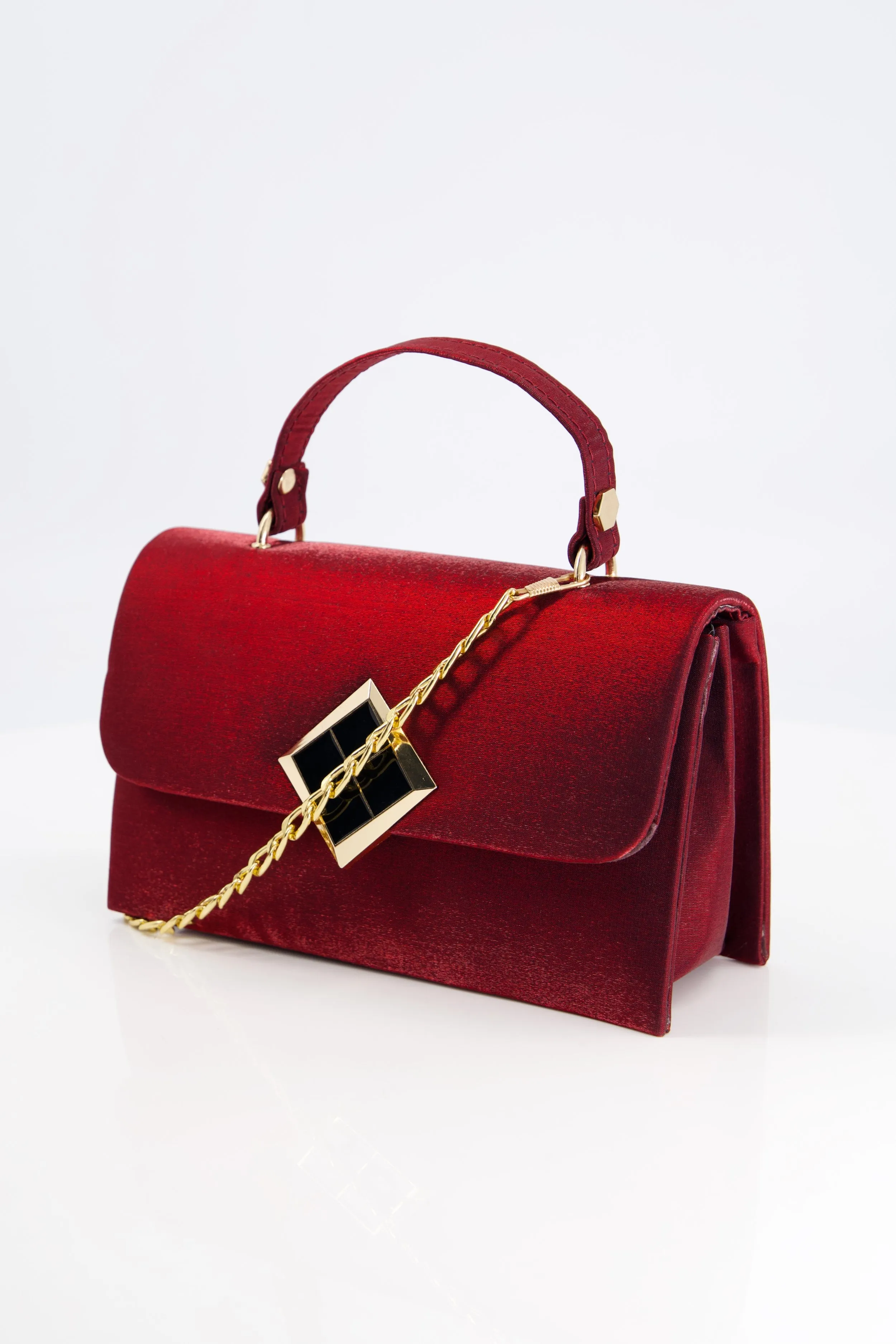 Velvet Maroon Handbag
