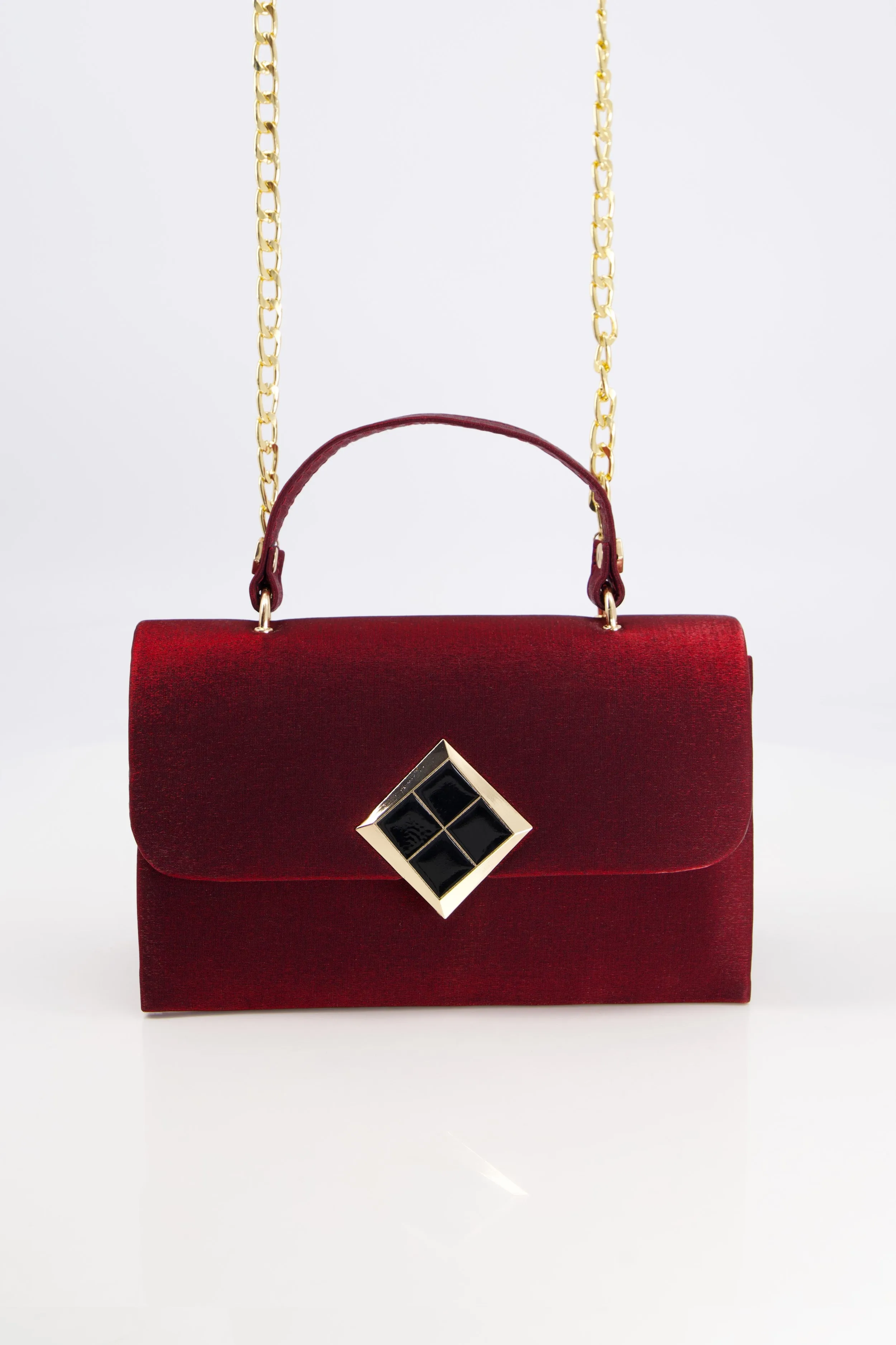Velvet Maroon Handbag