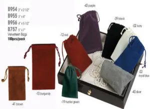 Velveteen Bags - 100pcs/Pack 3"