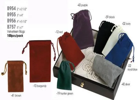 Velveteen Bags - 100pcs/Pack 3"
