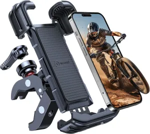 VICSEED 2024 Upgrade Bike Phone Holder- [Anti-Theft &Secure Lock] 360° Anti-Shake Bike Phone Mount Metal Motorcycle Phone Mount Handlebar Cell Phone Holder for Bike Bicycle Scooter for iPhone &Android