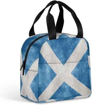 Vintage Scotland Flag Insulated Meal Tote Bag Portable Lunch Box Container Food Handbags for Men Women