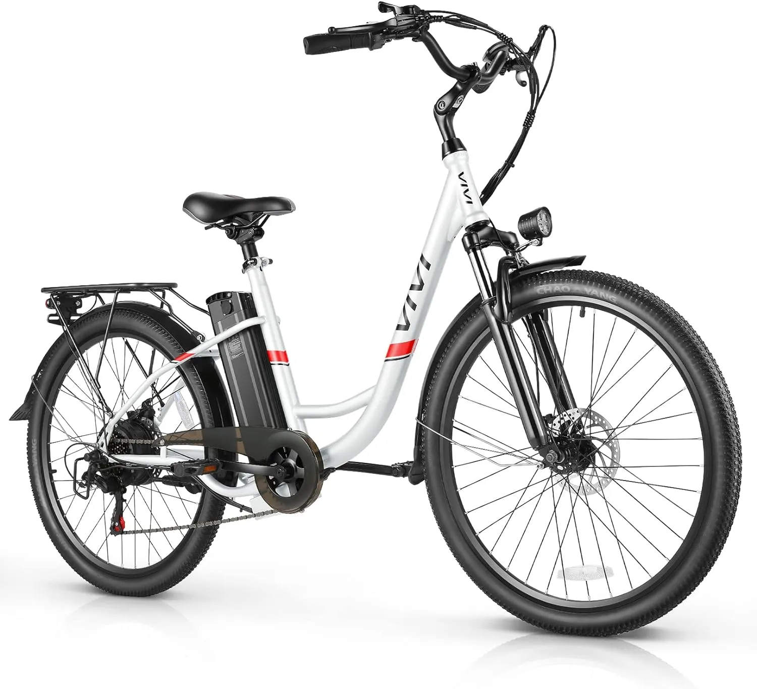 Vivi Electric Bike, 26" Electric Cruiser Bike 1000W Peak Ebike 22MPH Electric Bike for Adults, 48V Removable Battery, Cruise Control, 7 Speed Electric City Commuter Bicycle, UL 2849 Certified