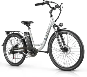Vivi Electric Bike, 26" Electric Cruiser Bike 1000W Peak Ebike 22MPH Electric Bike for Adults, 48V Removable Battery, Cruise Control, 7 Speed Electric City Commuter Bicycle, UL 2849 Certified