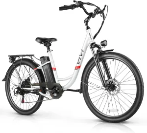 Vivi Electric Bike, 26" Electric Cruiser Bike 1000W Peak Ebike 22MPH Electric Bike for Adults, 48V Removable Battery, Cruise Control, 7 Speed Electric City Commuter Bicycle, UL 2849 Certified