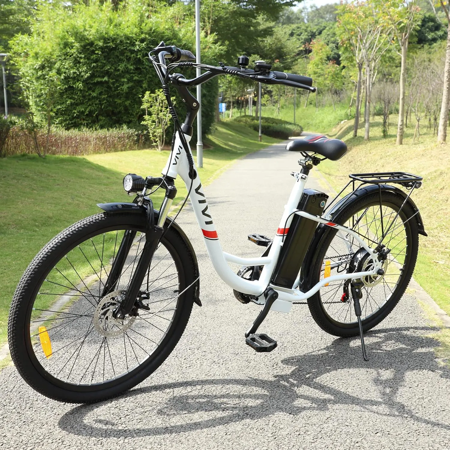 Vivi Electric Bike for Adults 750W Peak Ebike with Removable Battery, 26'' Electric Commuter Bike 22MPH & 50 Miles Adult Electric Bicycles with Cruise Control, LCD Display, UL 2849 Certified