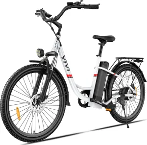 Vivi Electric Bike for Adults 750W Peak Ebike with Removable Battery, 26'' Electric Commuter Bike 22MPH & 50 Miles Adult Electric Bicycles with Cruise Control, LCD Display, UL 2849 Certified