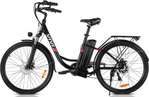 Vivi Electric Bike for Adults 750W Peak Ebike with Removable Battery, 26'' Electric Commuter Bike 22MPH & 50 Miles Adult Electric Bicycles with Cruise Control, LCD Display, UL 2849 Certified