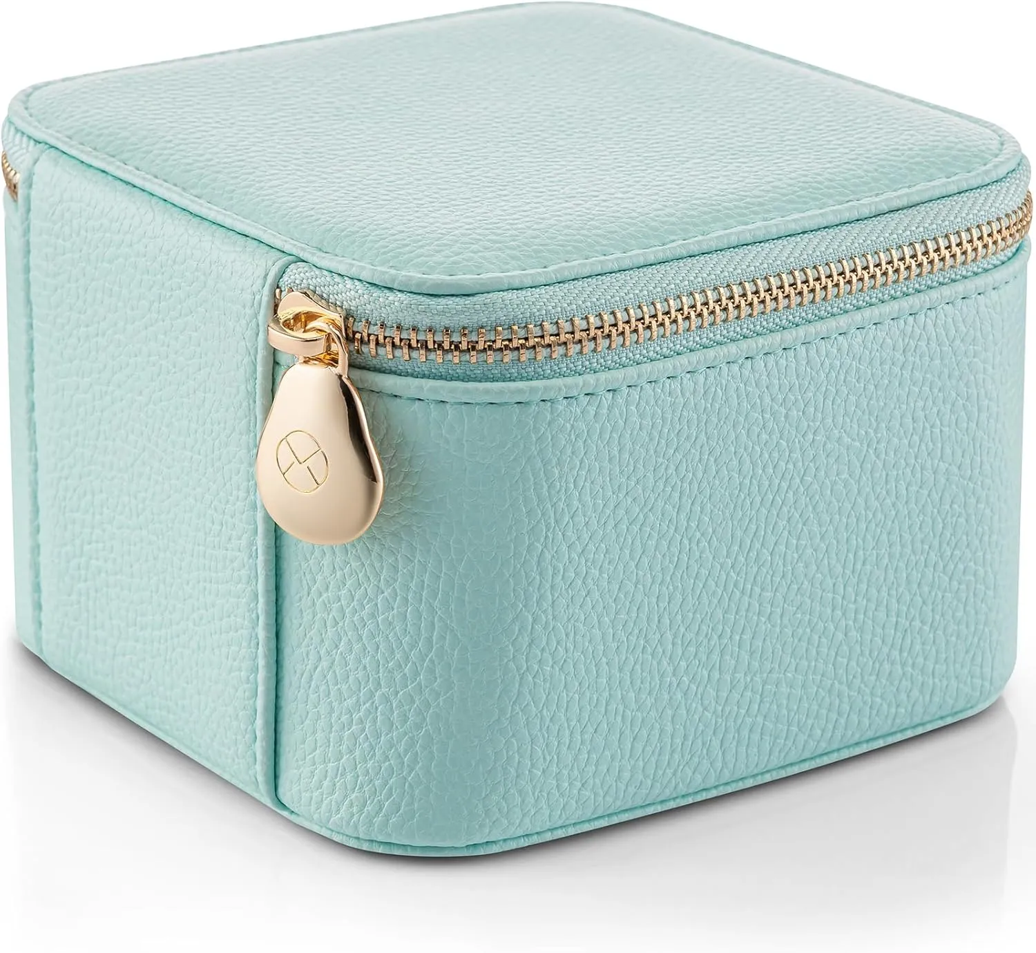 Vlando Travel Jewelry Box,Jewelry Travel Case with 6 Velvet Jewelry Zipper Pockets Travel Jewelry Organizer for Ring Bracelet Christmas Wedding Birthday Gifts for Wife Daughter Lake Blue