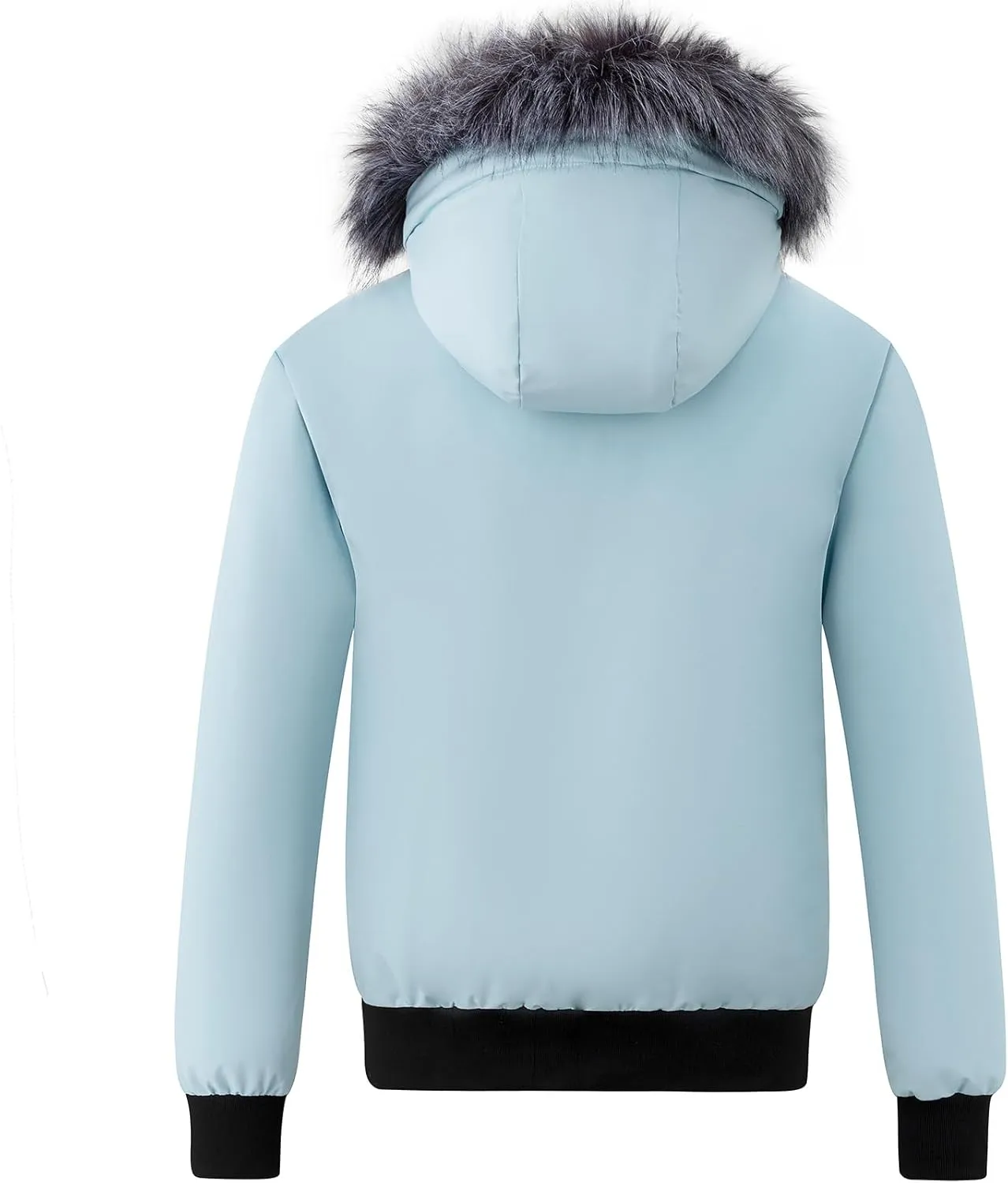 wantdo Women's Thicken Hooded Winter Coat Puffer Jacket Short Warm Parka with Hood