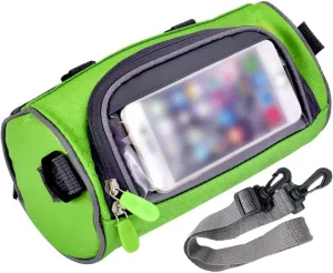 Waterproof Bicycle Handlebar Bag with Transparent Pouch and Adjustable Strap High-Capacity Cycling Front Pack