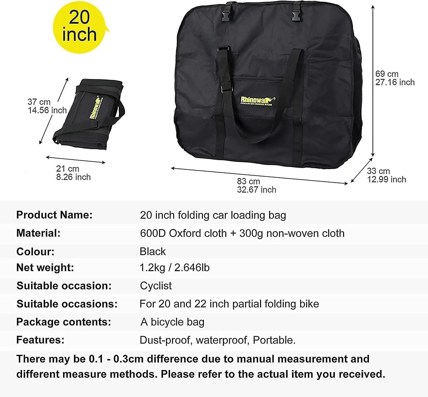 Waterproof Bike Cover Storage Bag Tarp for Mountain Bike Protection